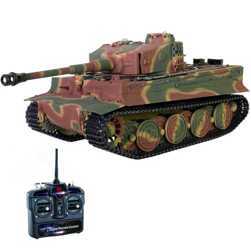 Радиоуправляемый танк Taigen Tiger 1 Германия 1:16 (лесной камуфляж, звук, дым V3) — AS3818-D-CAMO, фото 1