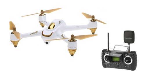 Квадрокоптер Hubsan H501S PRO Professional белого цвета  5.8G FPV brushless 1080p с HD камерой и трансляцией видео на пульт — H501SPro-W, фото 1
