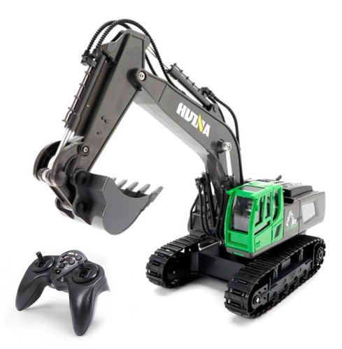 Радиоуправляемый экскаватор HUI NA TOYS масштаб 1:18 2.4G — HN1558-GREEN, фото 1