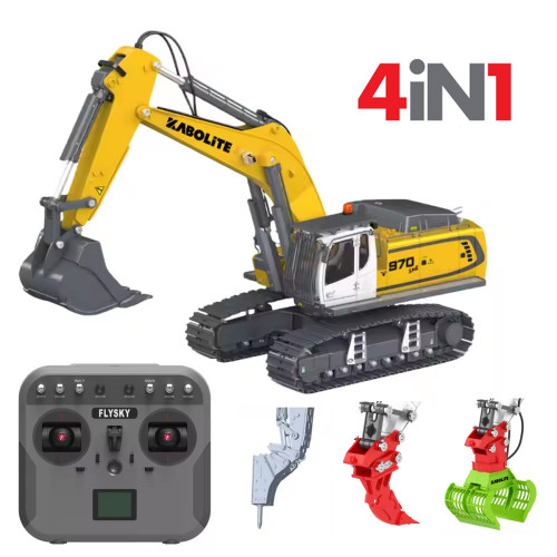 Радиоуправляемый экскаватор 4in1 HUINA с гидравлической системой 1:18 — K5901-100S, фото 1