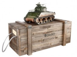 Радиоуправляемый танк Torro Sherman M4A3, 1/16 2.4G, ВВ-пушка, деревянная коробка — TR1112400760