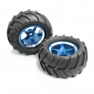Колеса в сборе с алюминиевыми дисками и тракторной резиной для моделей Remo Hobby 1/16 RH1631 — A6973-B_light