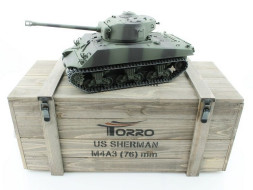 Радиоуправляемый танк Torro Sherman M4A3 76mm 1/16 ИК-пушка V3.0 2.4G RTR — TR1114113065-3.0 (TR11411-GY-3.0)