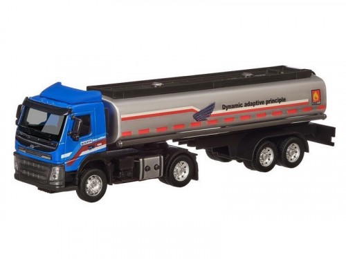 Машина АВТОПАНОРАМА Volvo бензовоз, голубой, 1/50, свет, звук, в/к 28x14x10 см — JB1251183, фото 1