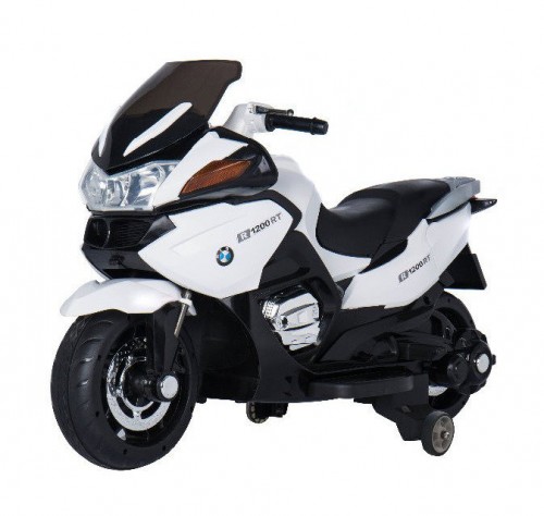 Детский электромобиль мотоцикл BMW R1200RT White 12V - HZB-118, фото 1