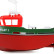 Радиоуправляемый буксир Tugboat черный 2.4G 1:72 — HL-3800-G, фото 8
