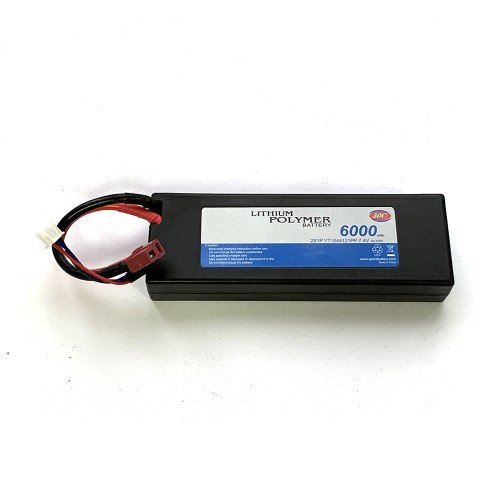 Li-Po аккумулятор 7.4 V, 6000 mAh T-plug Hardcase для радиоуправляемых моделей 1/10 и 1/8 — R-6000, фото 1