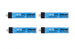 Аккумулятор BETAFPV Li-Po 3.7V 260 mAh HV, 1s1p (4 шт.) — BETA-0051