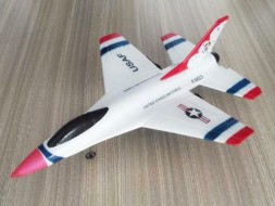 Радиоуправляемый самолет CTF F16 Thunderbirds FX-823 290мм 2.4G EPP Gyro RTF (с гироскопом) — KD144202