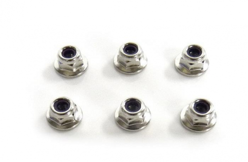 Гайки самоконтрящиеся M3 (6 шт), для моделей Himoto 1/10 E10 — Hi31046, фото 1