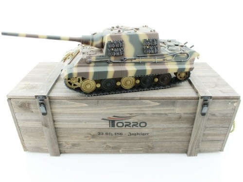 Радиоуправляемый танк Torro Jagdtiger (Metal Edition) 1/16 2.4G, ИК-пушка, деревянная коробка — TR11122200782, фото 1