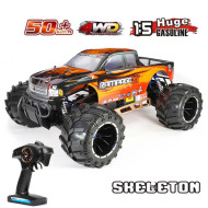 Радиоуправляемый бензиновый монстр HSP Skeleton 4WD 1/5 — 94050-14050-O