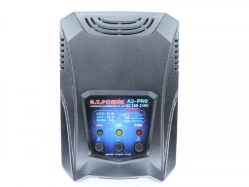 Универсальное зарядное устройство G.T.Power A3PRO-V1 LiPo/NiMh (220В/2A/2-3S) T-plug/TRX/Tamiya/Mini Tamiya/XT60 — GTP-A3-PRO-V1, фото 1