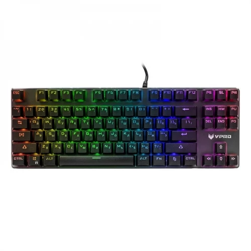 Клавиатура RAPOO V500, USB, черный, подсветка Color Light EU — Rapoo V500-CL, фото 1