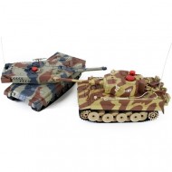 Танковый бой Huan Qi Tiger vs Abrams HQ558N в масштабе 1/24 27Mhz и 40Mhz