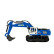 Радиоуправляемый экскаватор HUI NA TOYS масштаб 1:18 2.4G — HN1558-BLUE, фото 2