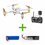 Квадрокоптер Hubsan H501S PRO Professional белого цвета + дополнительные аккумуляторы для дрона и для пульта — h501_pro_wht-combo