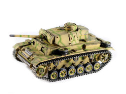Танк Taigen 1/16 Panzerkampfwagen III (Германия) дым, свет (для ИК боя) V3 2.4G RTR камуфляж — TG3848-BC-IR3.0