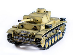 Р/У танк Taigen 1/16 Panzerkampfwagen III (Германия) дым, свет (для ИК боя) V3 2.4G RTR пустыня — TG3848-BD-IR3.0