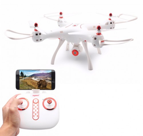 Квадрокоптер Syma X8SW WiFi FPV трансляцией видео на смартфон, фото 1