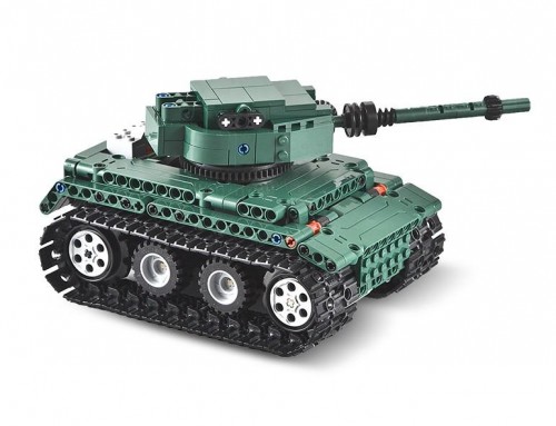 Конструктор Double E Cada Technics, Танк Tiger 1, 313 деталей, пульт управления — C51018W, фото 1