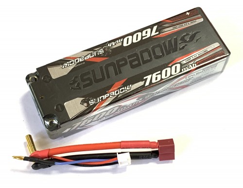 Li-Po аккумулятор 7.4 V, 7600 mAh T-plug 90C Hardcase для радиоуправляемых моделей 1/10 и 1/8 — R-7600, фото 1