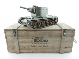 Pадиоуправляемый танк Torro КВ-2 1/16 2.4G, СССР, зеленый, ИК-пушка, деревянная коробка — TR1112438786