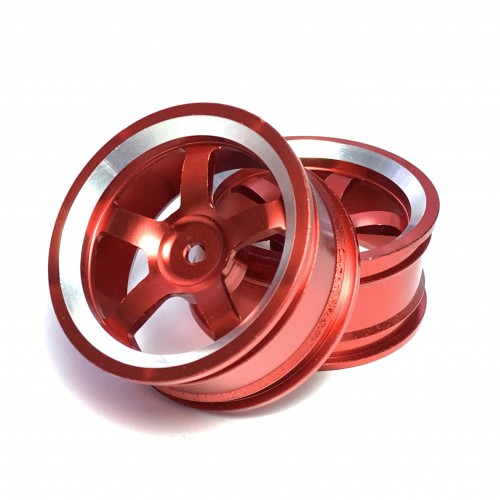 Алюминиевые диски красного цвета для моделей Remo Hobby 1/16 — R2555-RED, фото 1